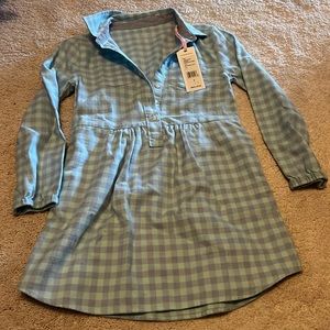 Vineyard vines, gingham girls shirt dress new with tags size 7